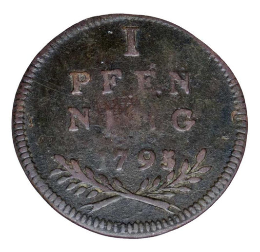 1 fenig 1795 Hieronymus von Colloredo Austria Arcybiskupstwo Salzburg