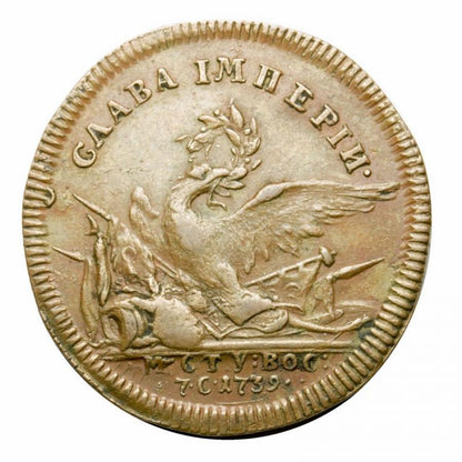 Zeton Pokуj z Turcja 1739 Anna Iwanowa Romanow Rosja