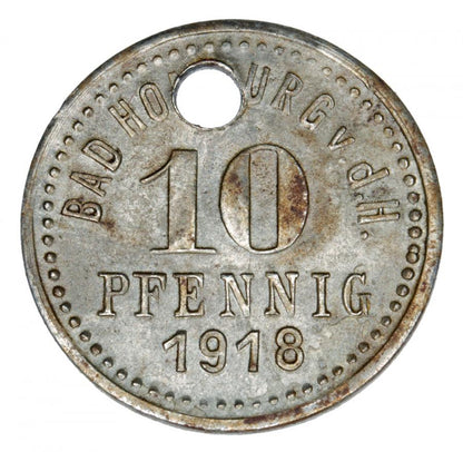 10 fenigуw 1918 Homburg Hesja