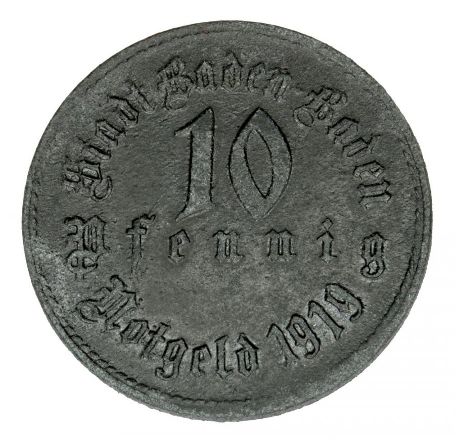 10 fenigуw 1919 Baden - Baden Badenia