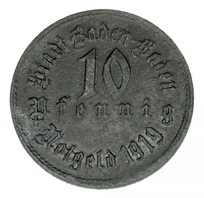 10 fenigуw 1919 Baden - Baden Badenia