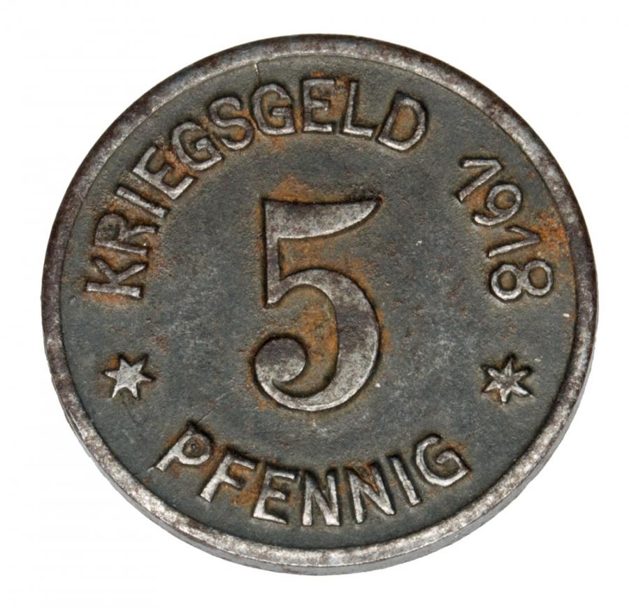 5 fenigуw 1918 Wodzislaw Slaski / Loslau