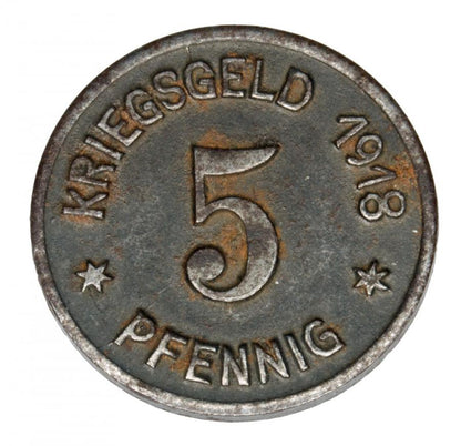 5 fenigуw 1918 Wodzislaw Slaski / Loslau