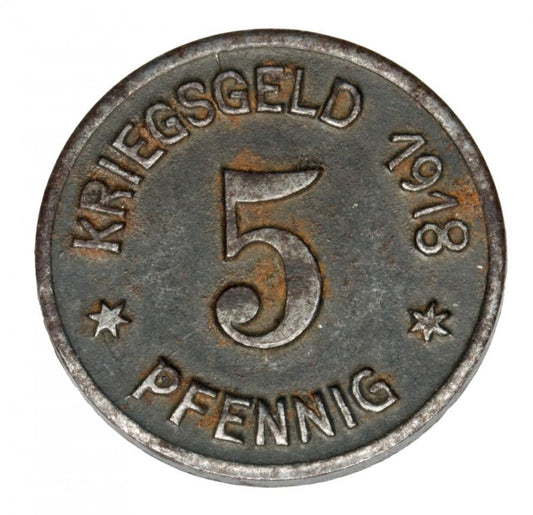 5 fenigуw 1918 Wodzislaw Slaski / Loslau