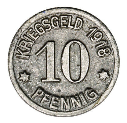 10 fenigуw 1918 Wodzislaw Slaski / Loslau