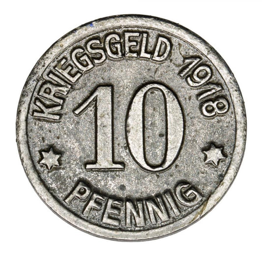 10 fenigуw 1918 Wodzislaw Slaski / Loslau