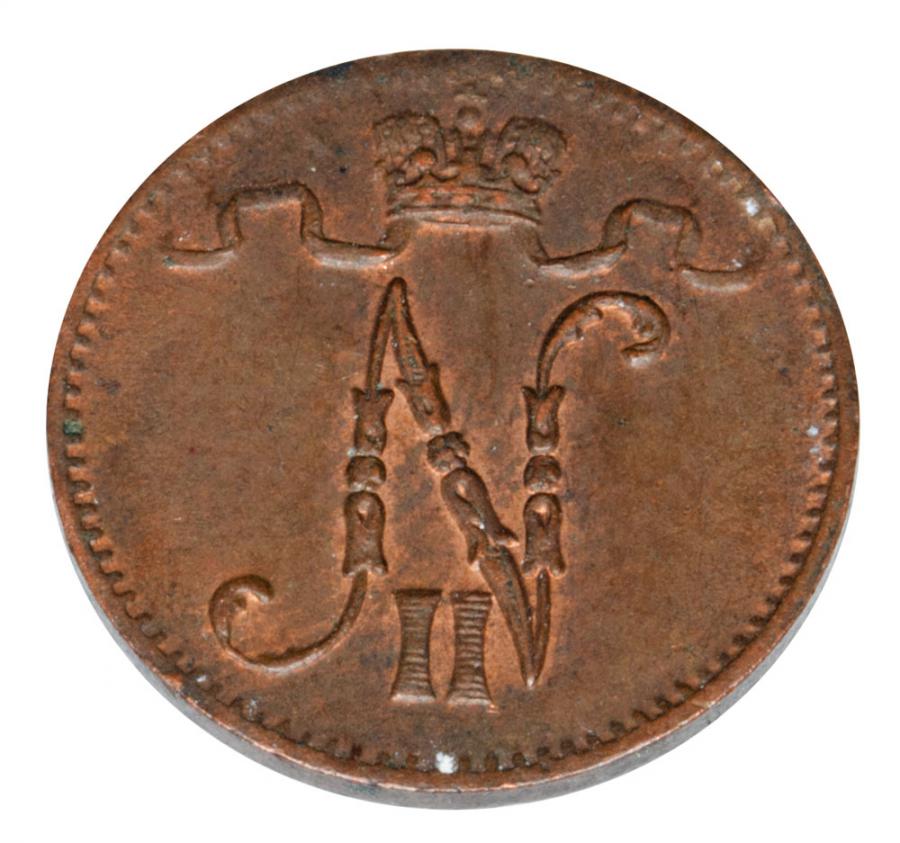 1 penni 1916 Mikolaj II Romanow Finlandia okupacja rosyjska Helsinki