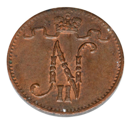 1 penni 1916 Mikolaj II Romanow Finlandia okupacja rosyjska Helsinki