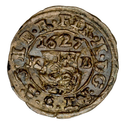 Denar 1627 Ferdynand II Habsburg Wegry Kremnica