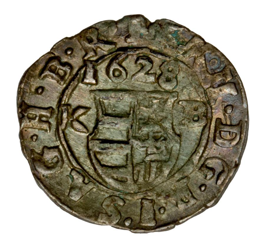 Denar 1628 Ferdynand II Habsburg Wegry Kremnica