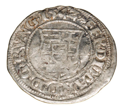 Denar 1542 Ferdynand I Habsburg Wegry Kremnica