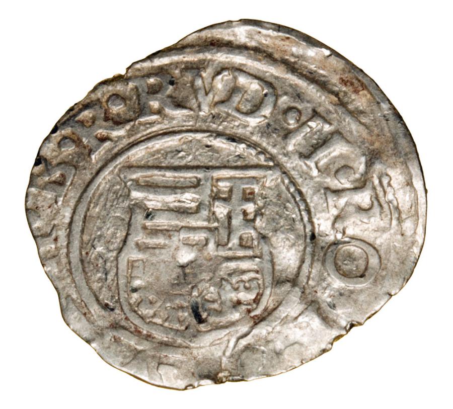 Denar 1584 Rudolf II Habsburg Wegry Kremnica
