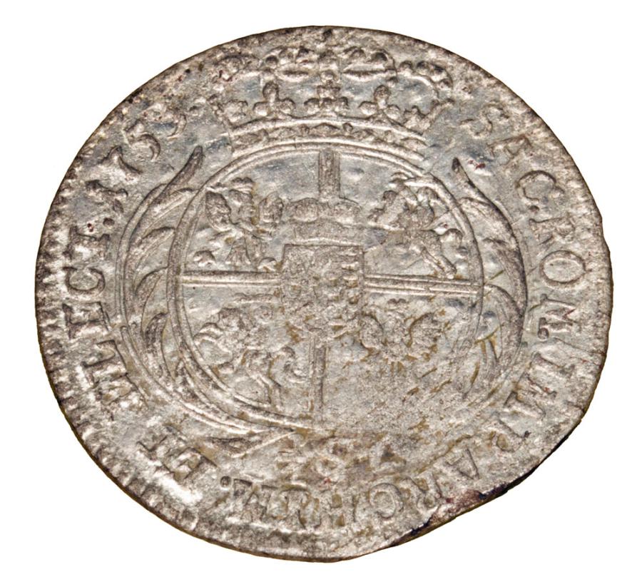 1/2 szуstaka 1753 August III Polska Lipsk