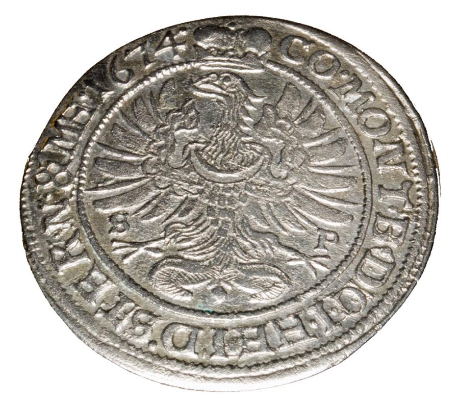 6 krajcarуw 1674 Sylwiusz Fryderyk Witemberski Olesnica