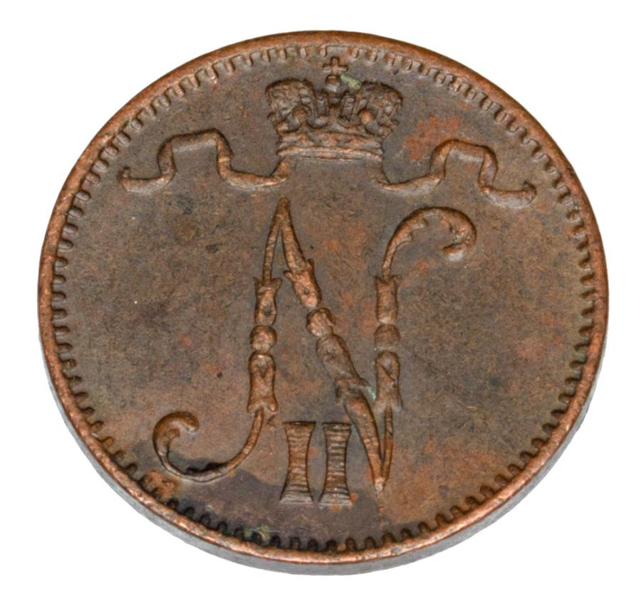 1 penni 1911 Mikolaj II Romanow Finlandia okupacja rosyjska Helsinki