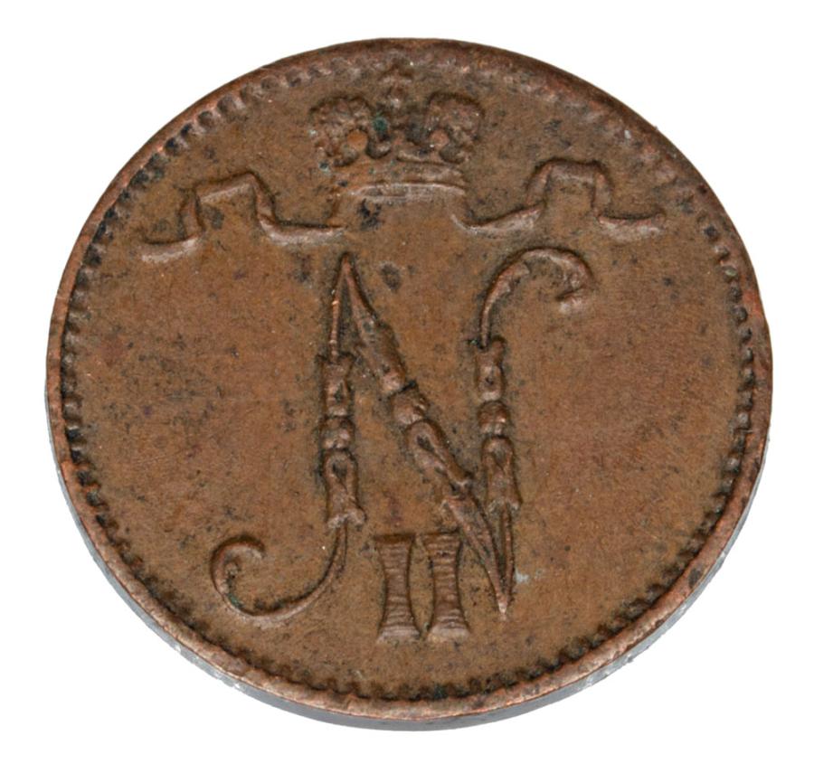 1 penni 1915 Mikolaj II Romanow Finlandia okupacja rosyjska Helsinki