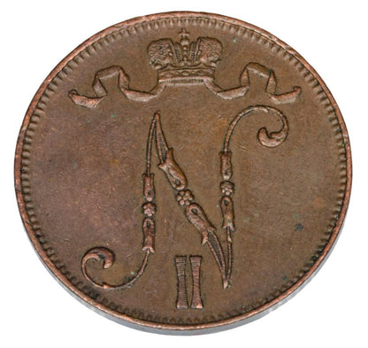 5 pennia 1914 Mikolaj II Romanow Finlandia okupacja rosyjska Helsinki