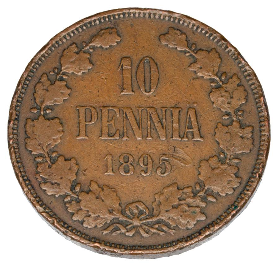 10 pennia 1895 Mikolaj II Romanow Finlandia okupacja rosyjska Helsinki