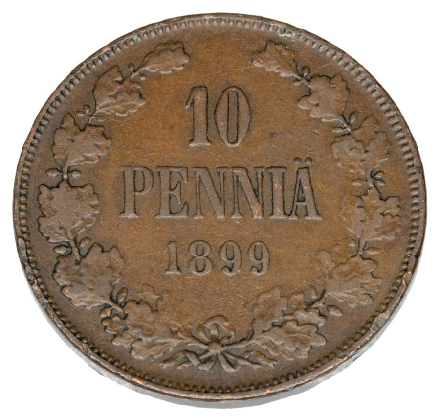 10 pennia 1899 Mikolaj II Romanow Finlandia okupacja rosyjska Helsinki