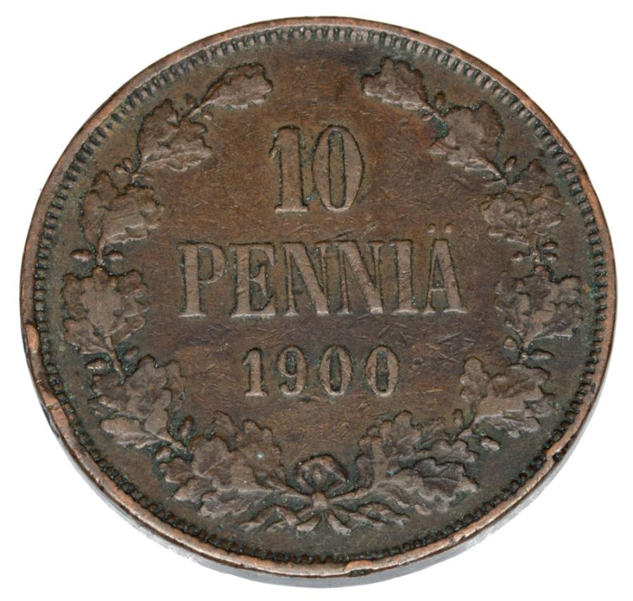 10 pennia 1900 Mikolaj II Romanow Finlandia okupacja rosyjska Helsinki