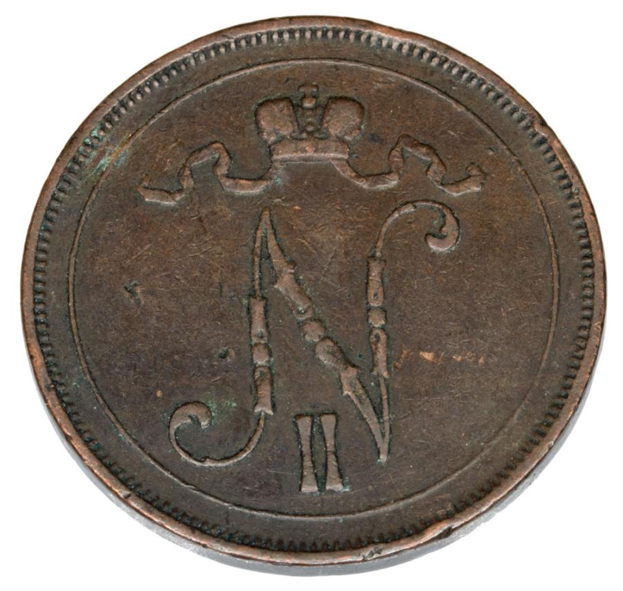 10 pennia 1900 Mikolaj II Romanow Finlandia okupacja rosyjska Helsinki