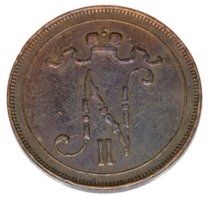 10 pennia 1905 Mikolaj II Romanow Finlandia okupacja rosyjska Helsinki