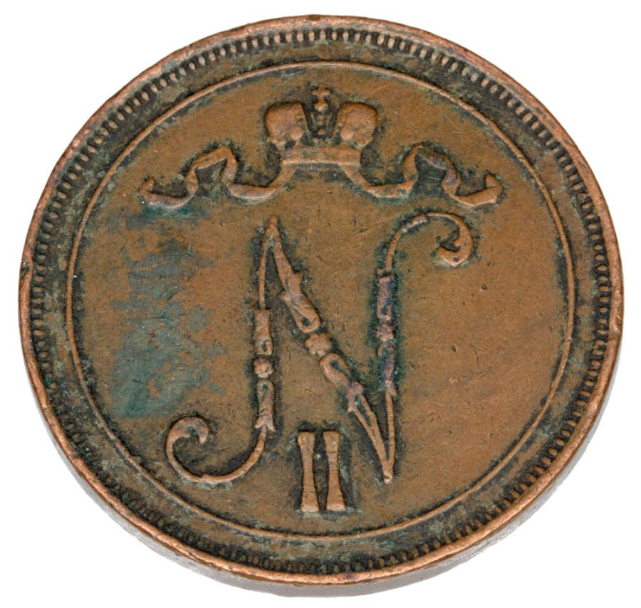 10 pennia 1911 Mikolaj II Romanow Finlandia okupacja rosyjska Helsinki