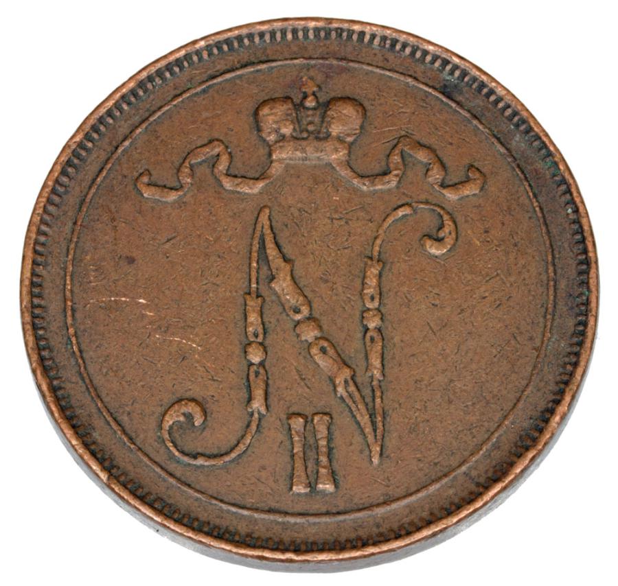 10 pennia 1912 Mikolaj II Romanow Finlandia okupacja rosyjska Helsinki
