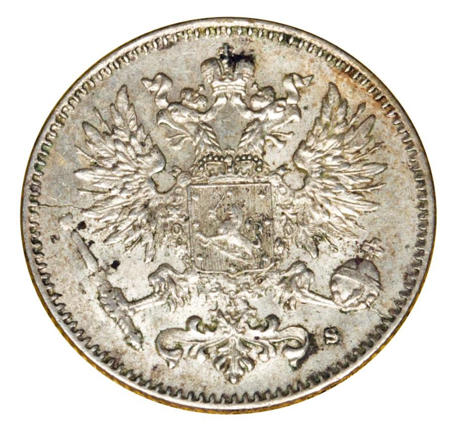 50 pennia 1916 Mikolaj II Romanow Finlandia okupacja rosyjska Helsinki