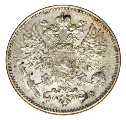 50 pennia 1916 Mikolaj II Romanow Finlandia okupacja rosyjska Helsinki