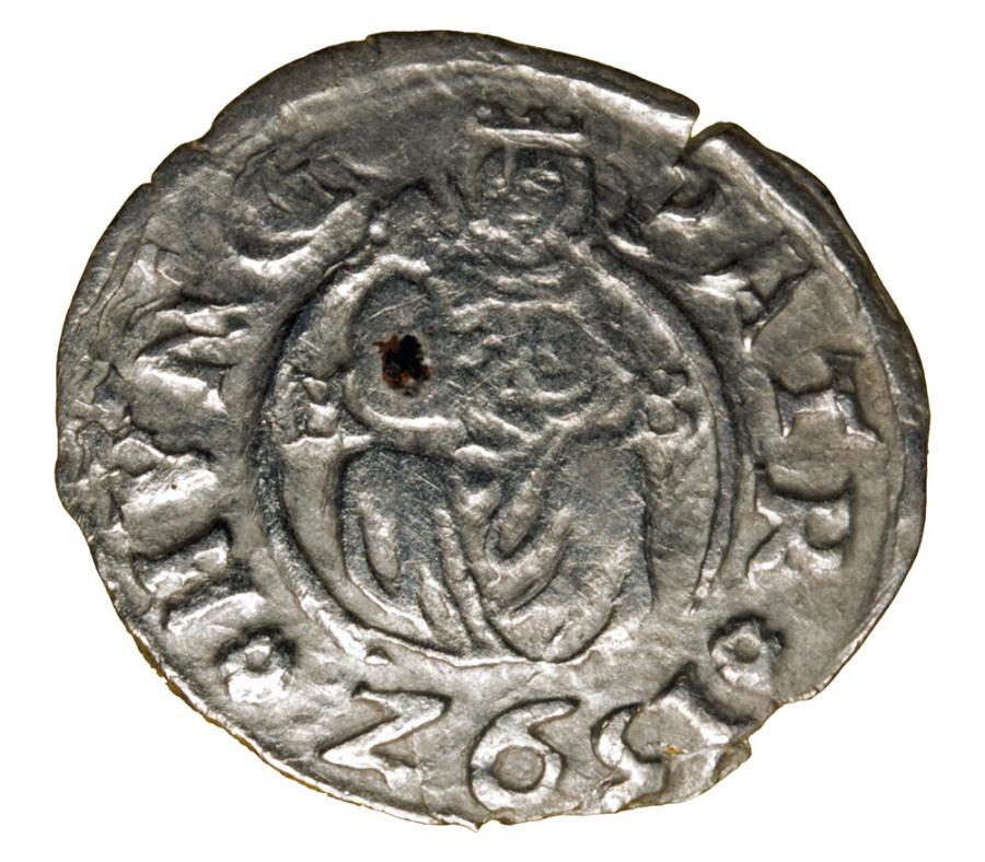 Denar 1592 Rudolf II Habsburg Wegry Kremnica
