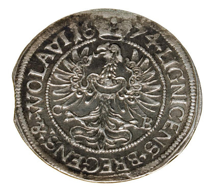 3 krajcary 1674 Jerzy Wilhelm Ksiestwo Brzesko-Legnicko-Wolowskie Brzeg