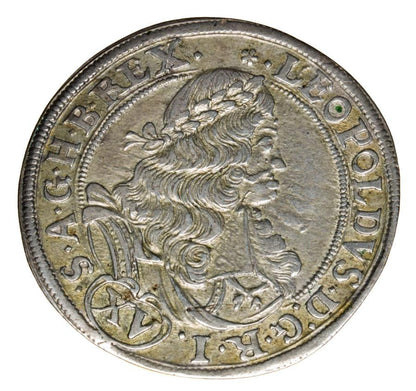 15 krajcarуw 1677 Leopold I Habsburg Slask Brzeg