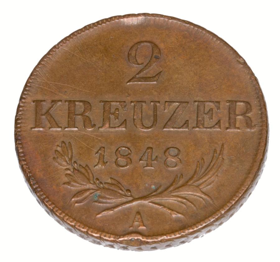 2 krajcary 1848 Franciszek Jуzef I Austria Wieden