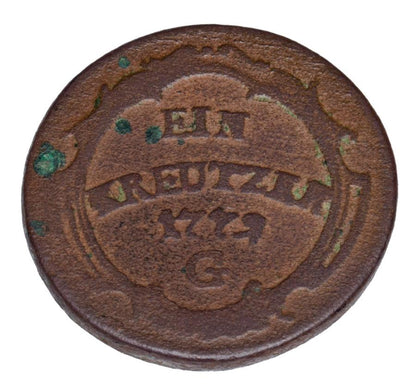 1 krajcar 1772 Maria Teresa Habsburg Austria Bawaria Brunzburg