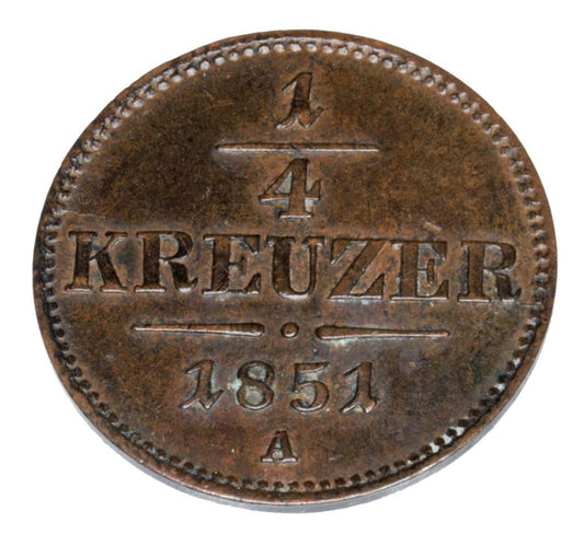 1/4 krajcara 1851 Franciszek Jуzef I Wegry Wieden