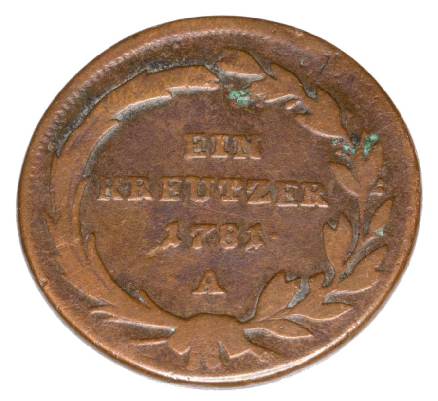 1 krajcar 1781 Jуzef II Habsburg Austria Wieden