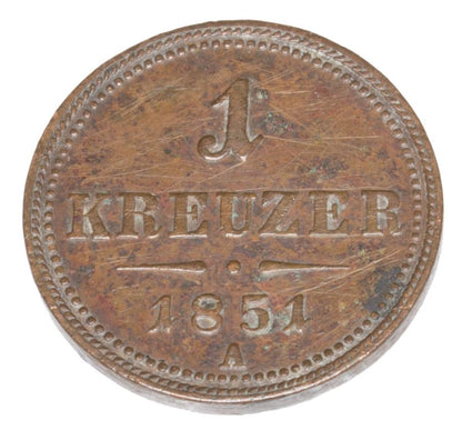 1 krajcar 1851 Franciszek Jуzef I Austria Wieden