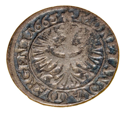 1 krajcar 1665 Jan Chrystian Ksiestwo Brzesko-Legnicko-Wolowskie Brzeg