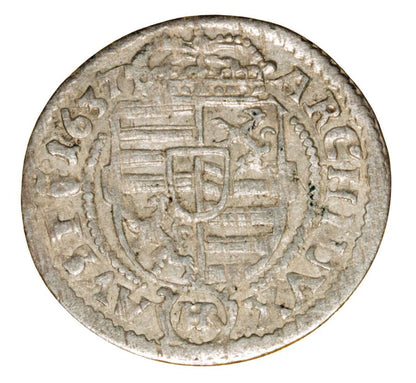 3 krajcary 1637 Ferdynand III Habsburg Slask Klodzko