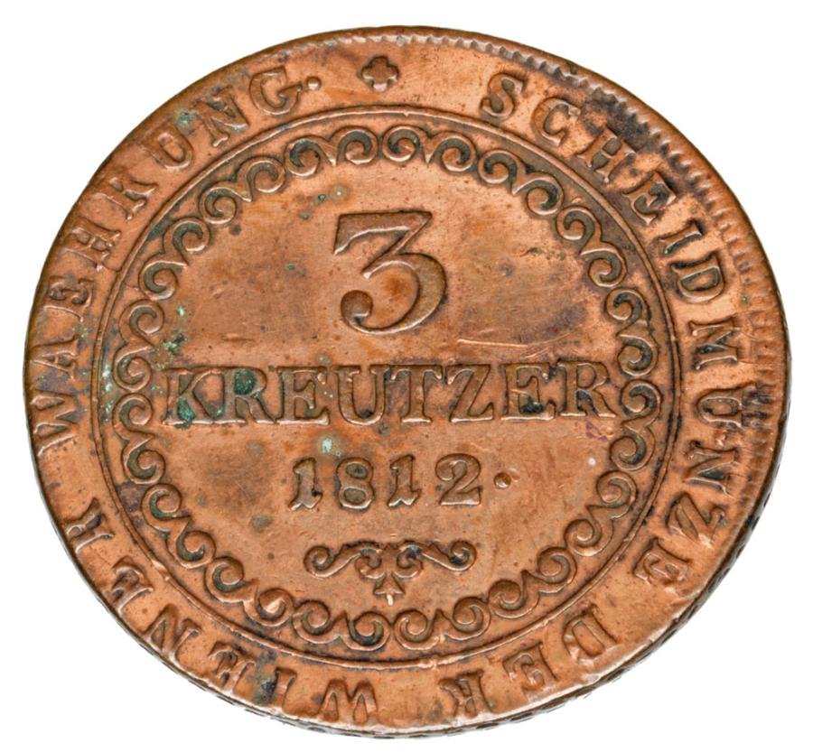 3 krajcary 1812 Franciszek II Habsburg Austria Smolnik
