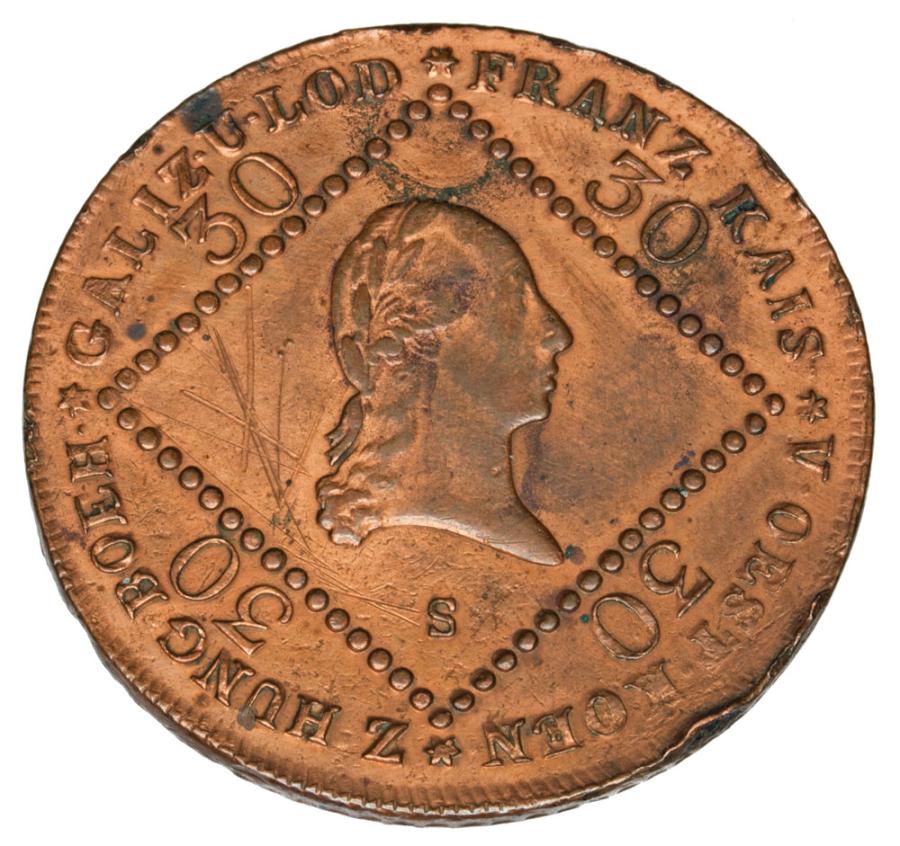 30 krajcarуw 1807 Franciszek II Habsburg Austria Smolnik