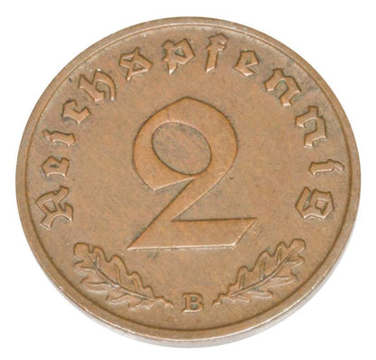 2 reichspfennig 1938 Niemcy Wieden B
