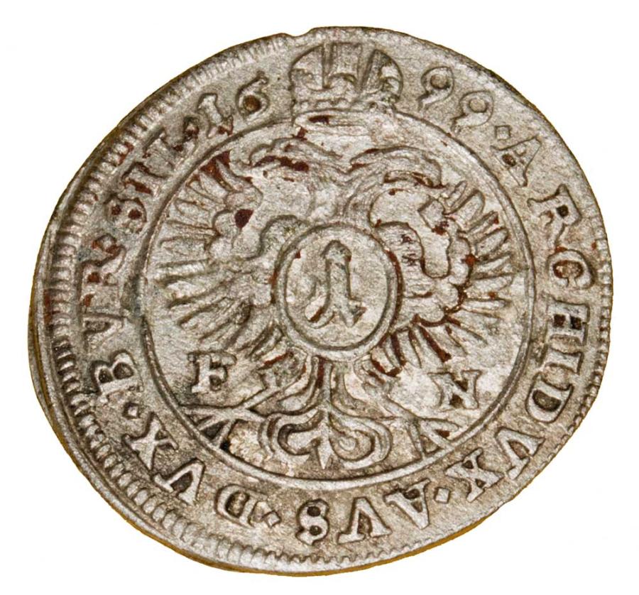 1 krajcar 1699 Leopold I Habsburg Slask Opole