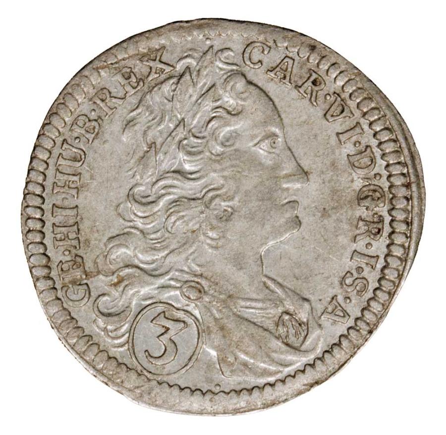3 krajcary 1730 Karol VI Habsburg Slask Wroclaw