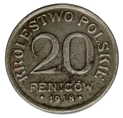 20 fenigуw 1918 Krуlestwo Polskie Stuttgart F