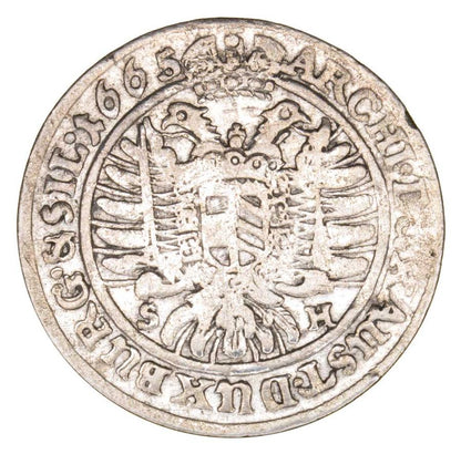 6 krajcarуw 1665 Leopold I Habsburg Slask Wroclaw