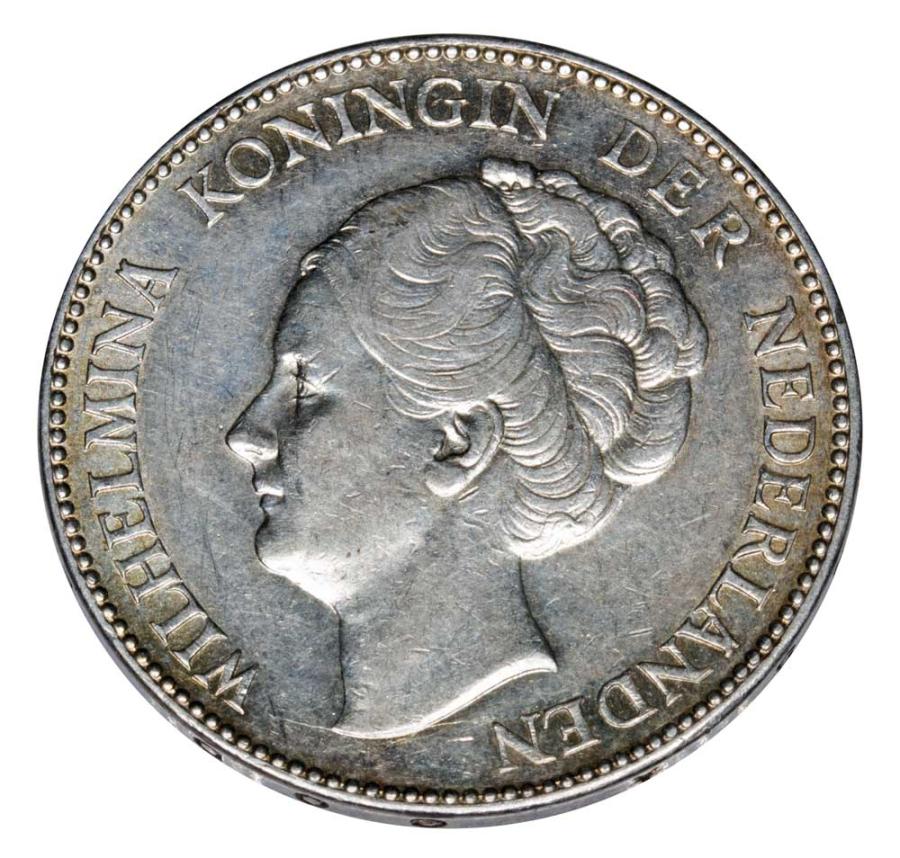 1 gulden 1931 Wilhelmina Oranska-Nassau Holandia Utrecht