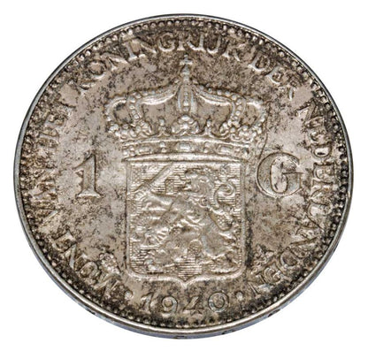 1 gulden 1940 Wilhelmina Oranska-Nassau Holandia Utrecht