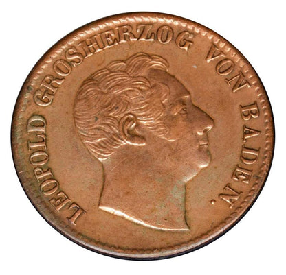 1 krajcar 1852 Leopold Badenski Niemcy Badenia